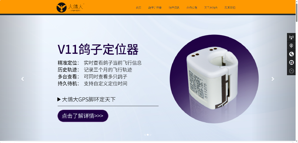 大鸽大GPS定位脚环网站正式上线啦~